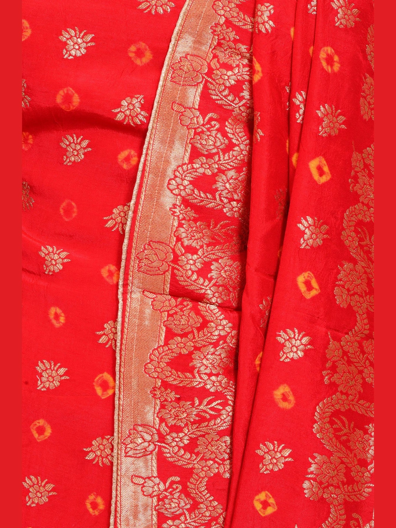 Party wear Red Dola silk suit piece