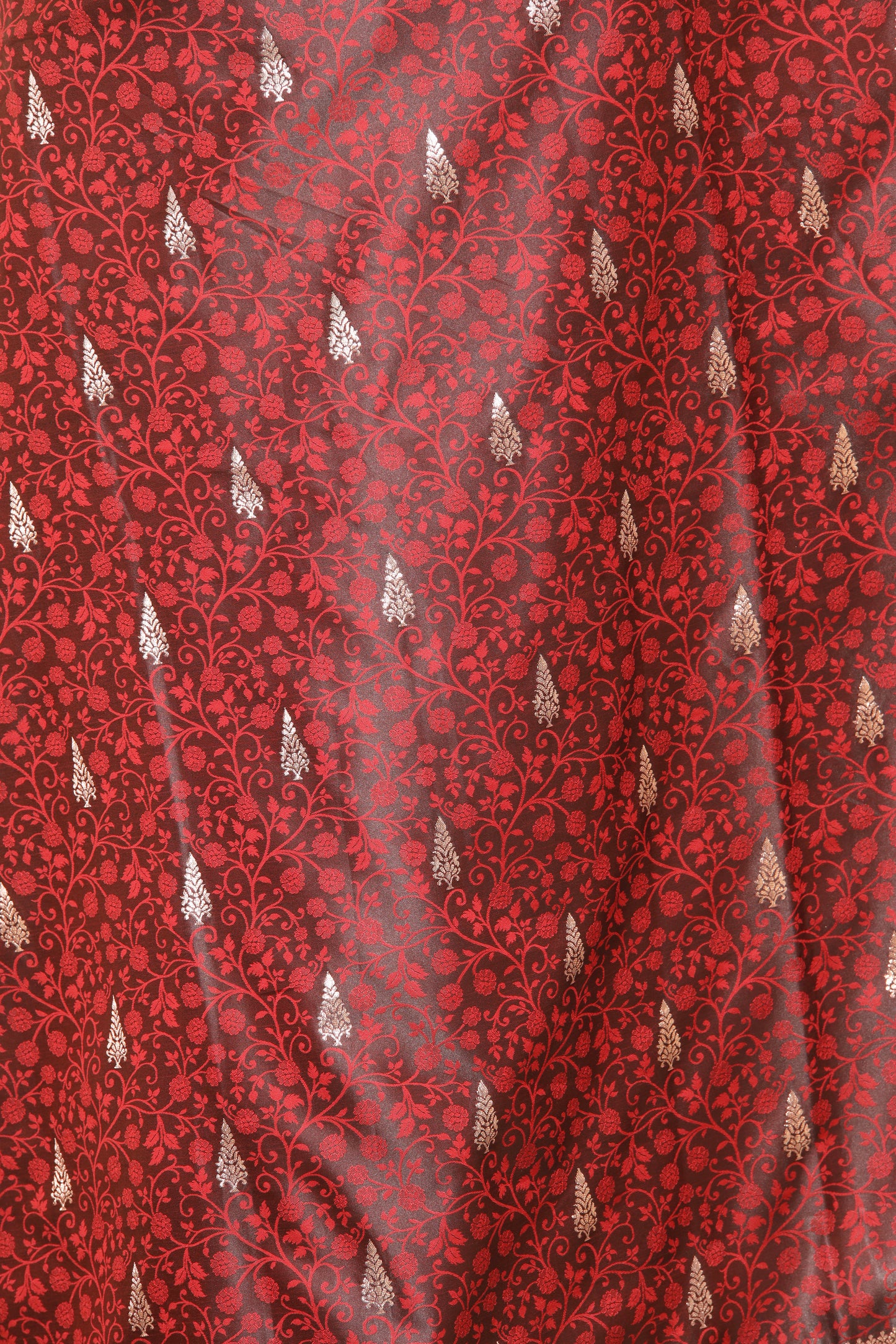 Coffee Marron Zariwork Soft Silk Saree