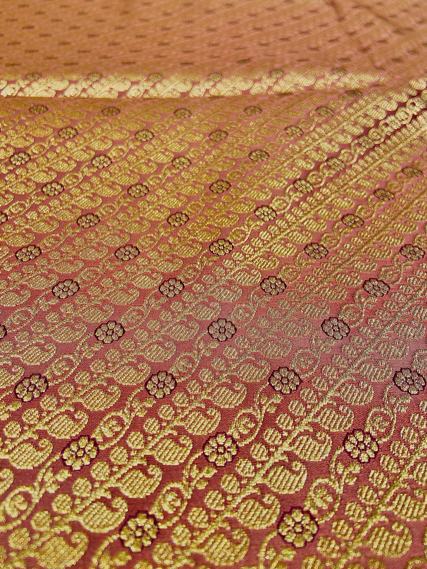Baby Pink Pure Silk Saree with Purple Thread Work & Banarasi Zari Pallu