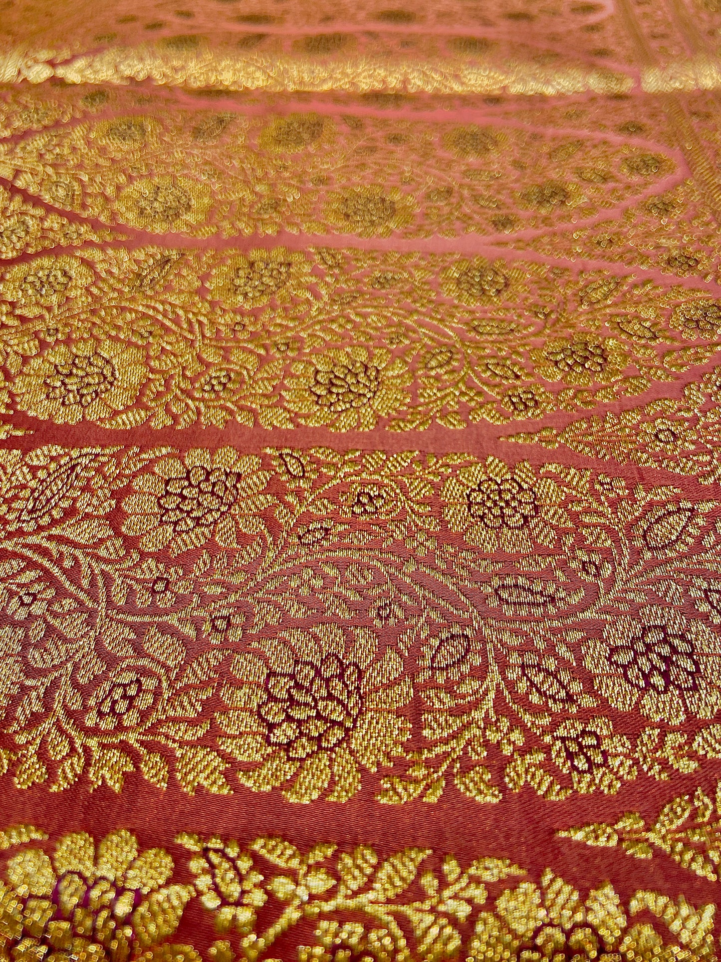 Baby Pink Pure Silk Saree with Purple Thread Work & Banarasi Zari Pallu