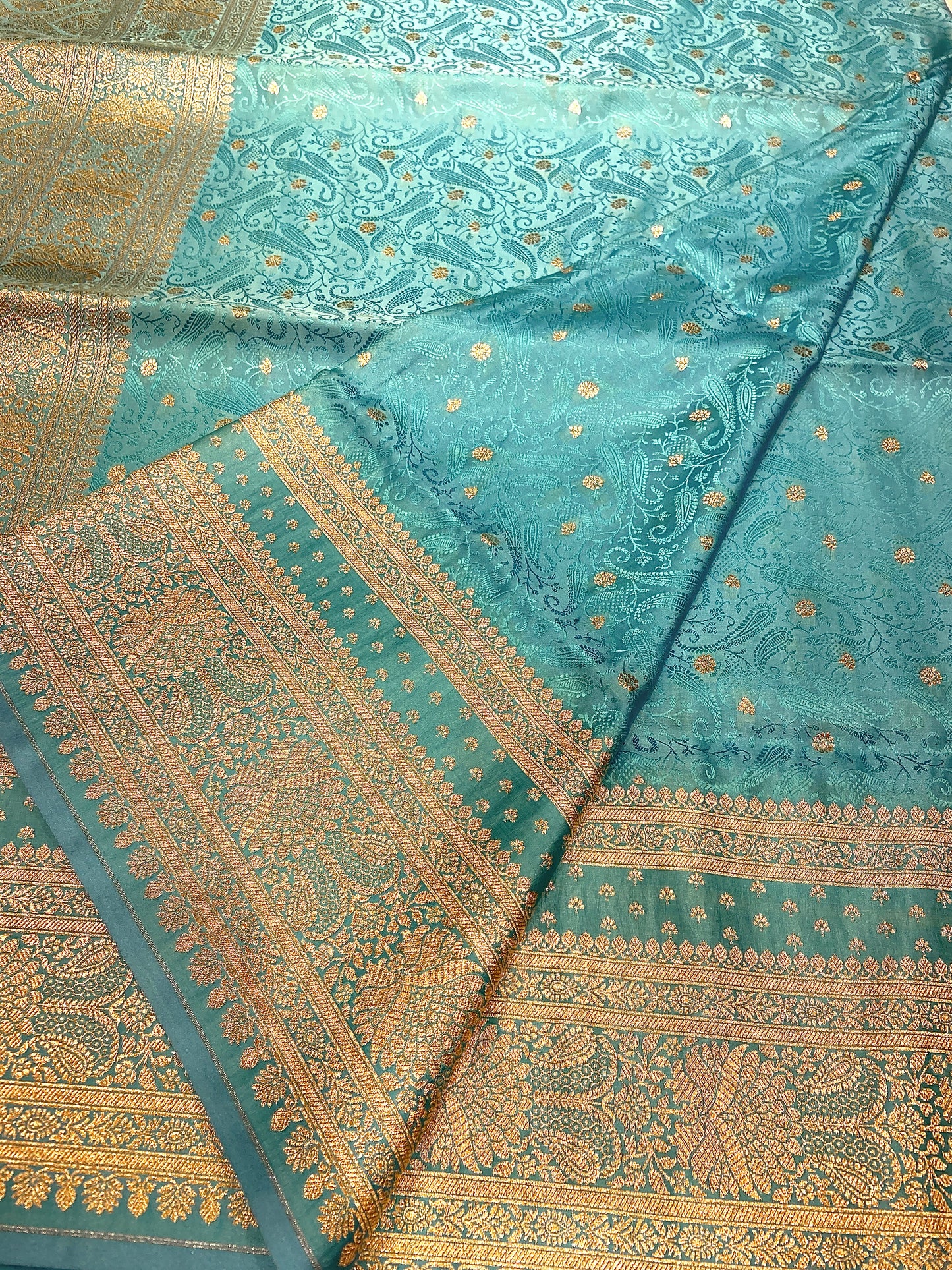 Baby Pink Pure Silk Saree with Purple Thread Work & Banarasi Zari Pallu