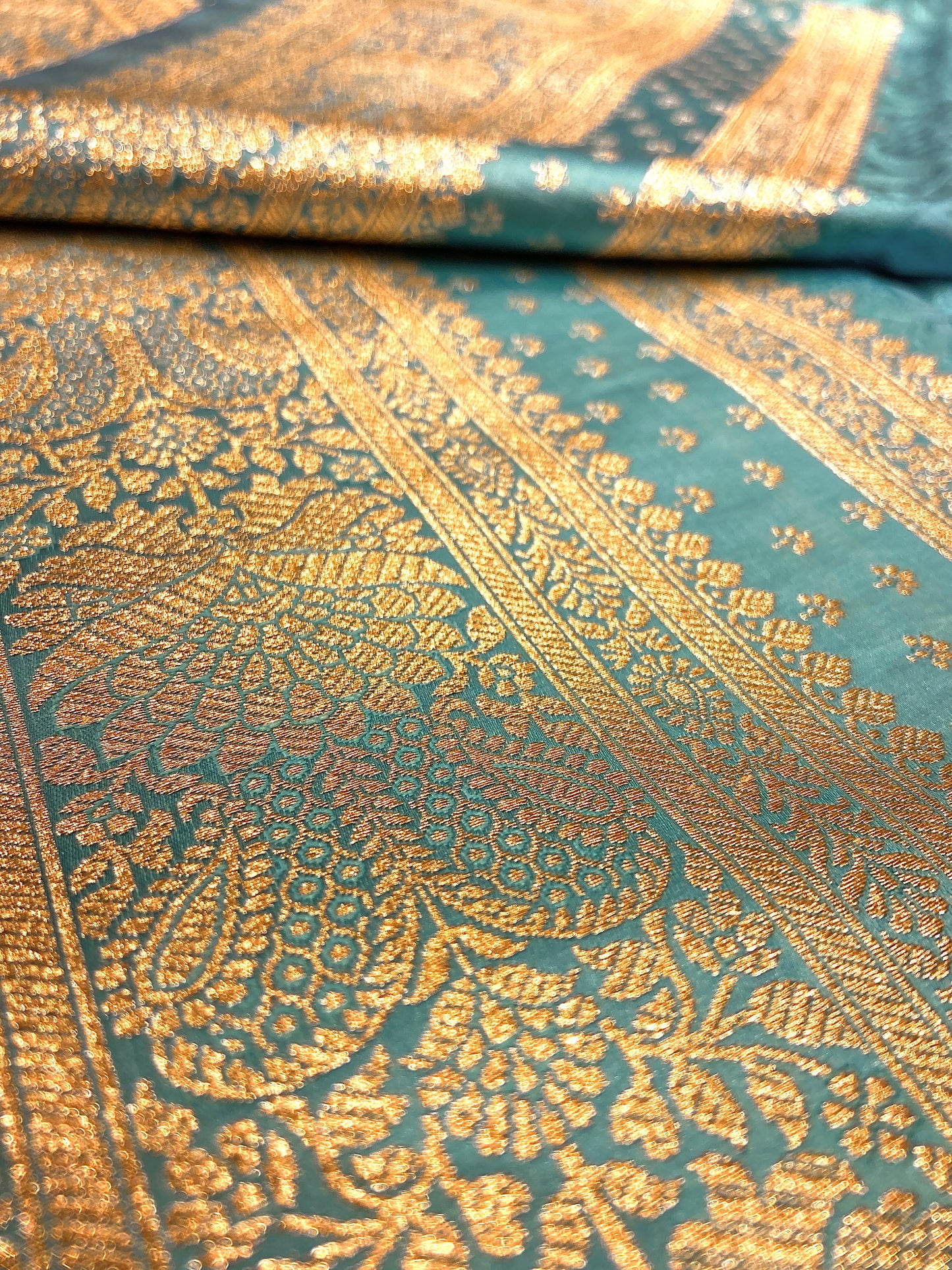 Baby Pink Pure Silk Saree with Purple Thread Work & Banarasi Zari Pallu