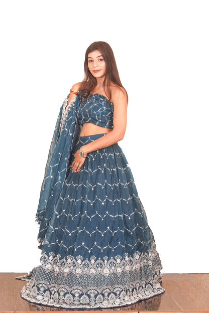 Organza Lehenga