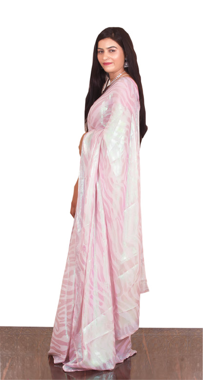 Shiner Georgette Saree (Ready to Wear)