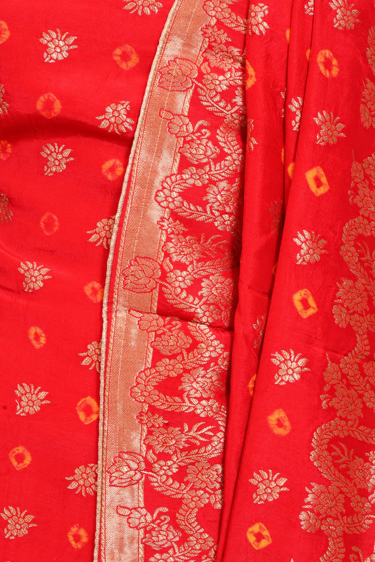 Party wear Red Dola silk suit piece