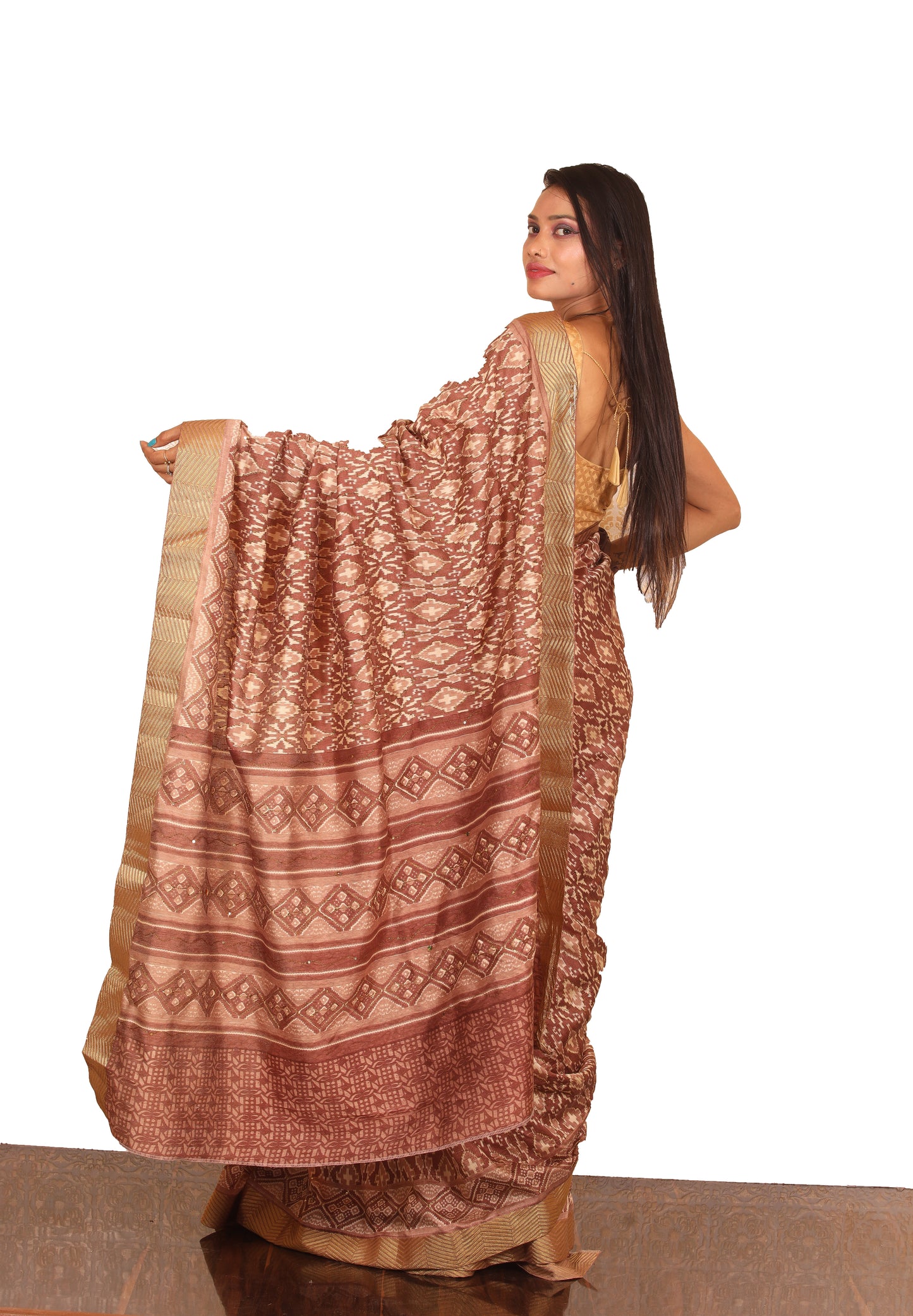 Brown Silk Saree