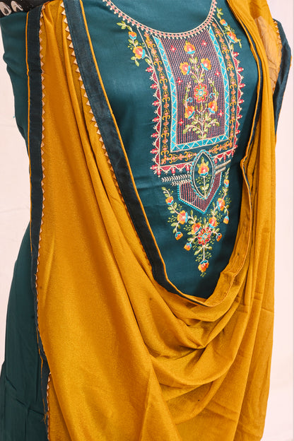 Rama green (peacock)  Soft cotton salwar suit